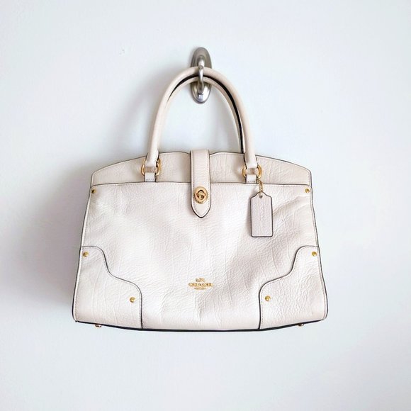 Coach Cream Mercer Satchel Handbag - Picture 1 of 16